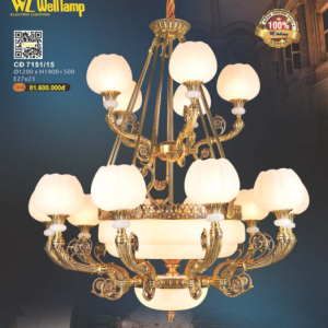 Đèn chùm đồng CD 7151/15