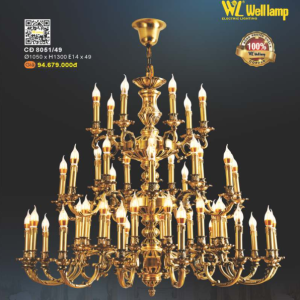 Đèn chùm đồng CD 8051/49