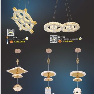 Đèn thả LED với kiểu dáng hiện đại, chiếu sáng tốt, tạo không gian ấm cúng. TL 7586/1